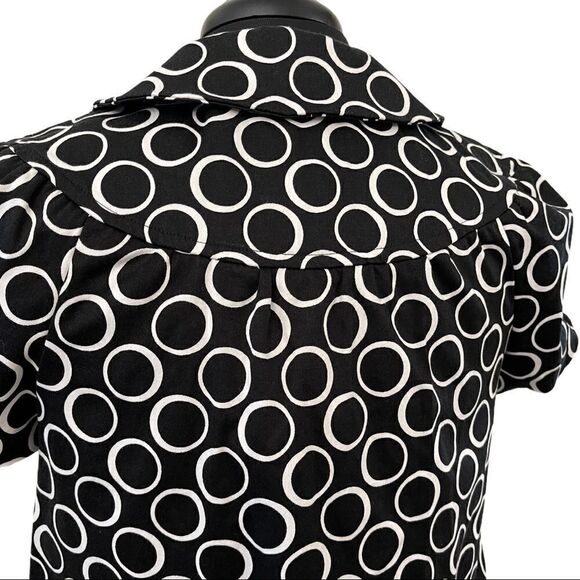 NY Collection Crop Circle Print Blazer Sz S - Picture 6 of 11